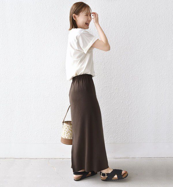 SHIPS for women「〈手洗い可能〉リブ ジャージー 2WAY ストレッチ スカート」|スカート|
