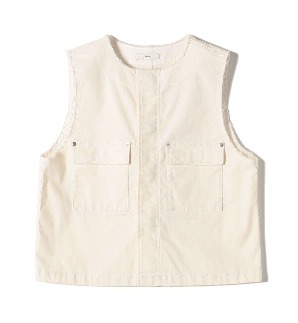 SHIPS for women「〈手洗い可能〉ミリタリー ショート ジレ」|ベスト・ジレ|