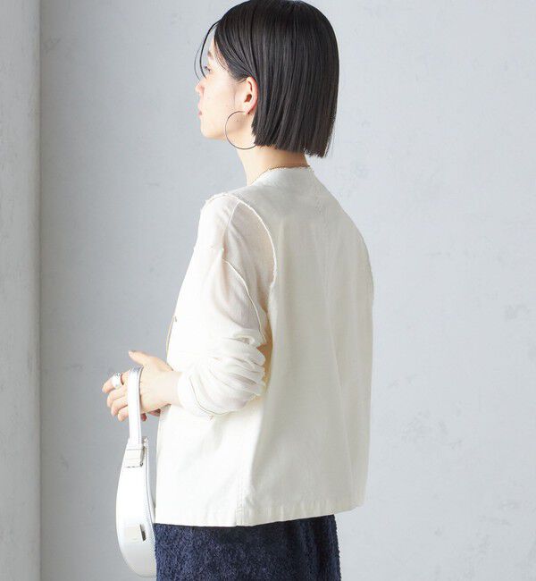 SHIPS for women「〈手洗い可能〉ミリタリー ショート ジレ」|ベスト・ジレ|