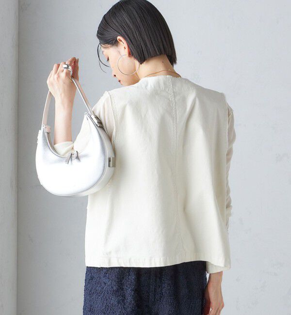 SHIPS for women「〈手洗い可能〉ミリタリー ショート ジレ」|ベスト・ジレ|