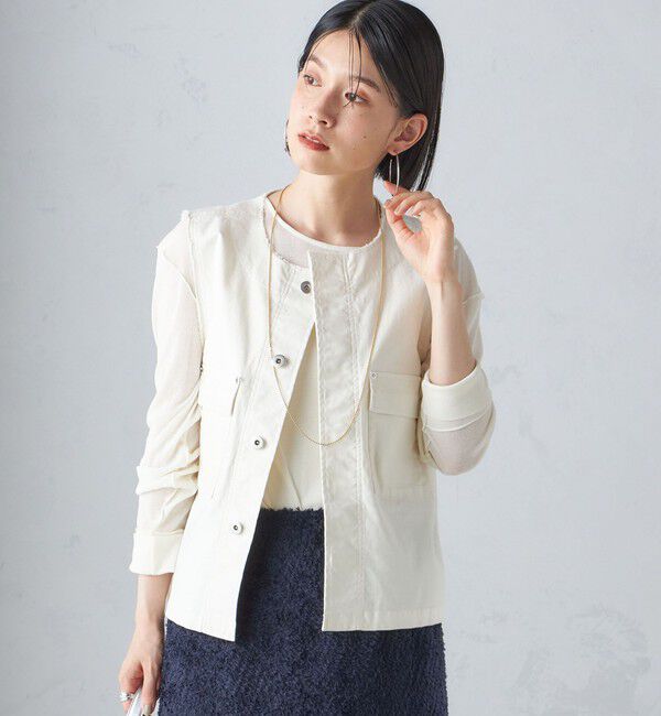 SHIPS for women「〈手洗い可能〉ミリタリー ショート ジレ」|ベスト・ジレ|