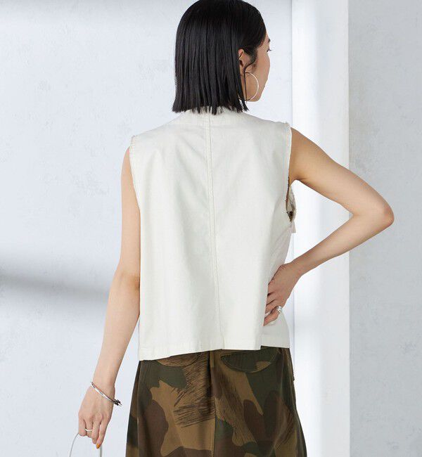 SHIPS for women「〈手洗い可能〉ミリタリー ショート ジレ」|ベスト・ジレ|