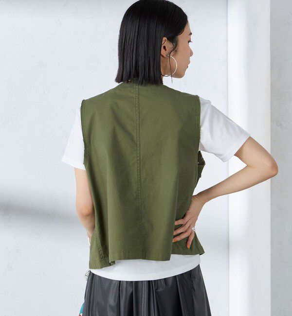 SHIPS for women「〈手洗い可能〉ミリタリー ショート ジレ」|ベスト・ジレ|