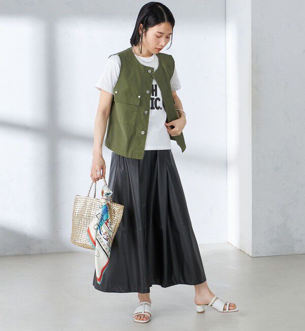 SHIPS for women「〈手洗い可能〉ミリタリー ショート ジレ」|ベスト・ジレ|