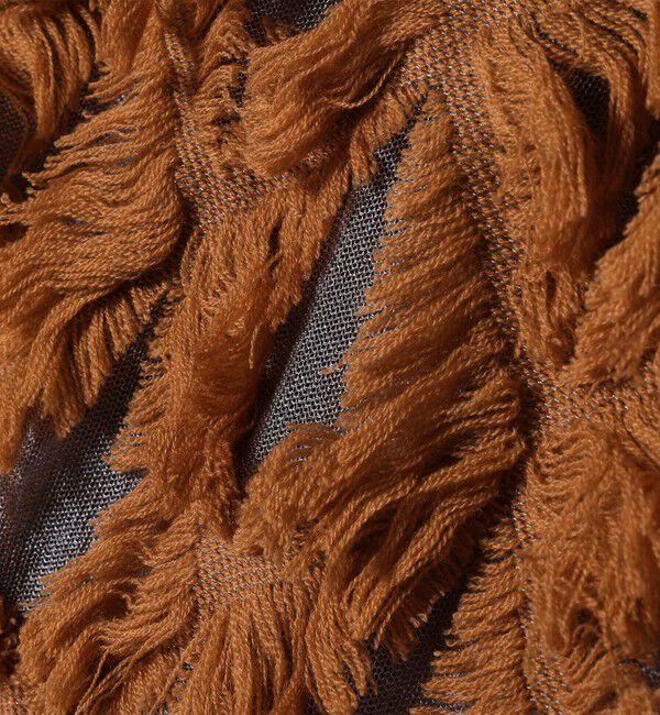 SHIPS for women「〈手洗い可能〉シアー フリンジ ジャカード プルオーバー」|ニット・セーター|