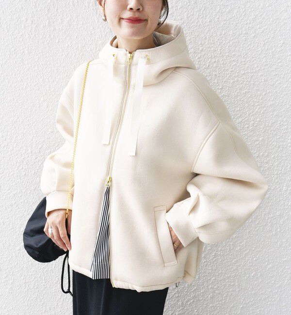 SHIPS for women「【WEB限定】〈手洗い可能〉ダンボール ダブルジップ フーディー 1」|パーカー|