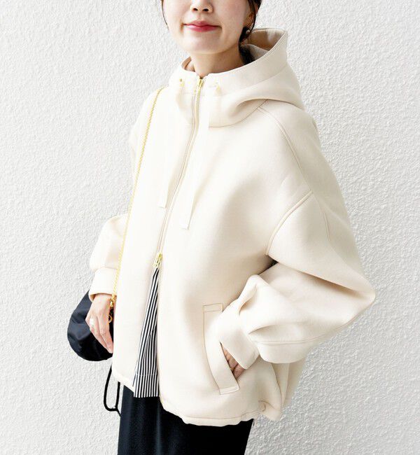 SHIPS for women「【WEB限定】〈手洗い可能〉ダンボール ダブルジップ フーディー 1」|パーカー|