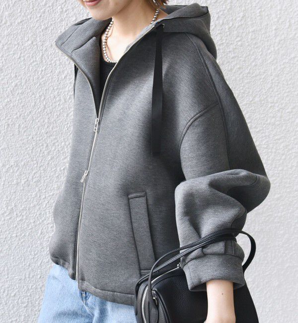 SHIPS for women「【WEB限定】〈手洗い可能〉ダンボール ダブルジップ フーディー 1」|パーカー|