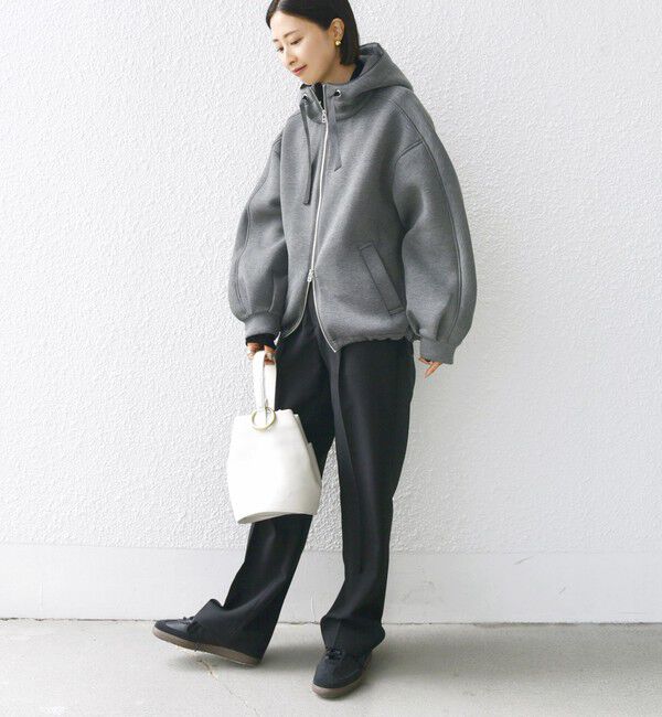 SHIPS for women「【WEB限定】〈手洗い可能〉ダンボール ダブルジップ フーディー 1」|パーカー|