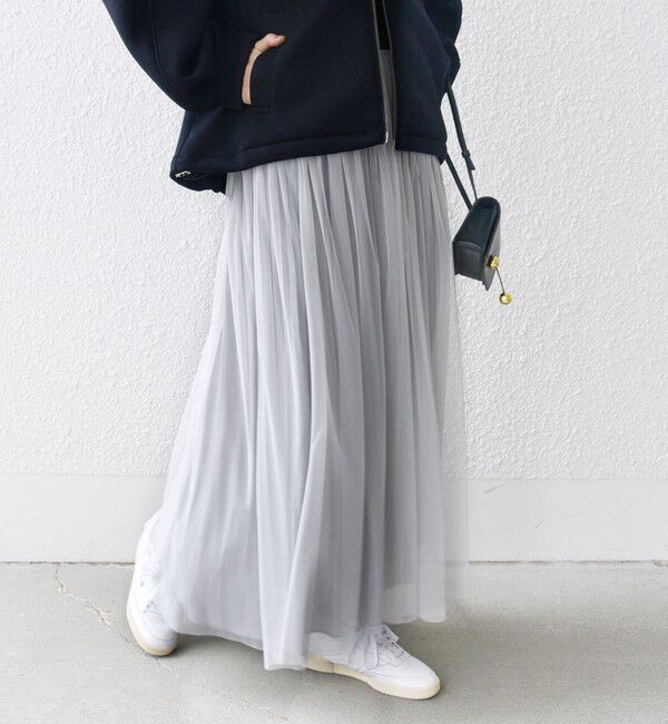 SHIPS for women「〈手洗い可能〉リバーシブル チュール カッセン スカート」|スカート|