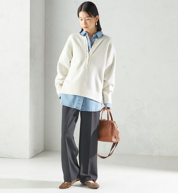 SHIPS for women「〈洗濯機可能〉デニム 刺繍 オーバー シャツ」|シャツ・ブラウス|