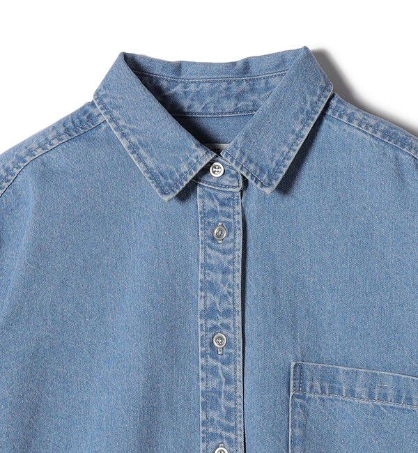SHIPS for women「〈洗濯機可能〉デニム 刺繍 オーバー シャツ」|シャツ・ブラウス|