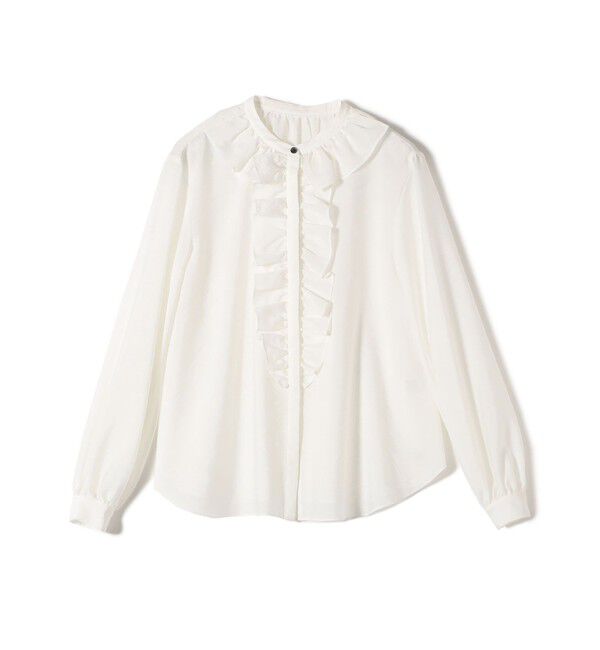 SHIPS for women「〈手洗い可能〉エアリー フロント フリル デザイン ブラウス」|シャツ・ブラウス|