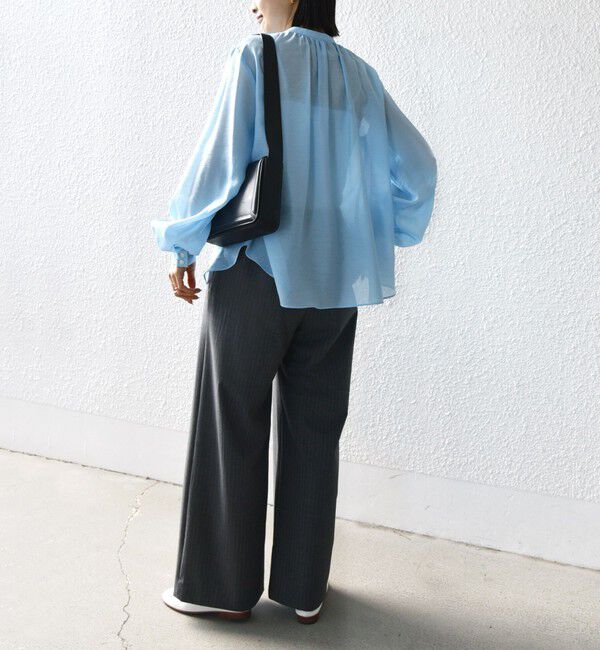 SHIPS for women「〈手洗い可能〉エアリー フロント フリル デザイン ブラウス」|シャツ・ブラウス|