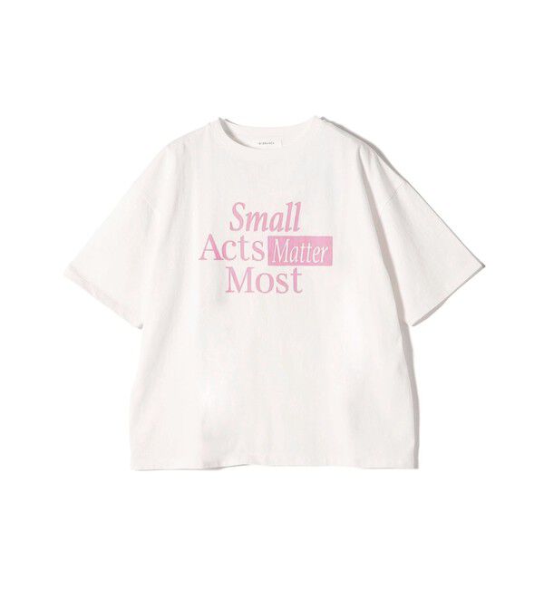 SHIPS for women「【SHIPS別注】81BRANCA:ロゴ 5分袖 TEE」|Tシャツ・カットソー|