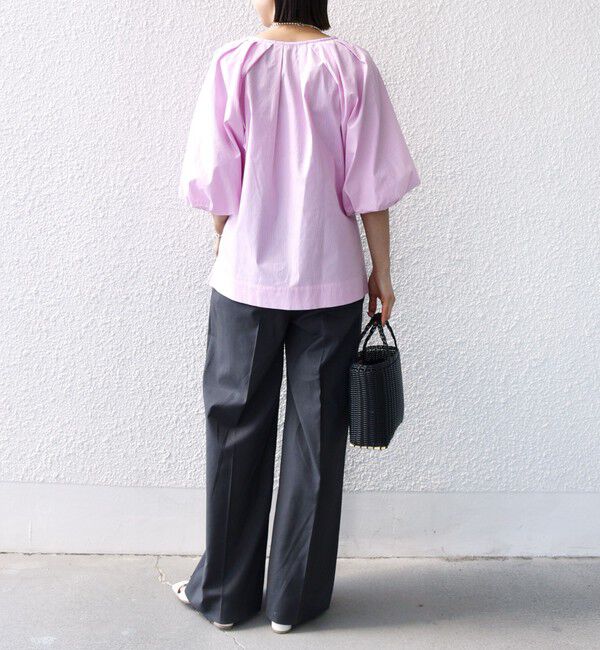 SHIPS for women「〈手洗い可能〉ストライプ バルーン ブラウス」|シャツ・ブラウス|