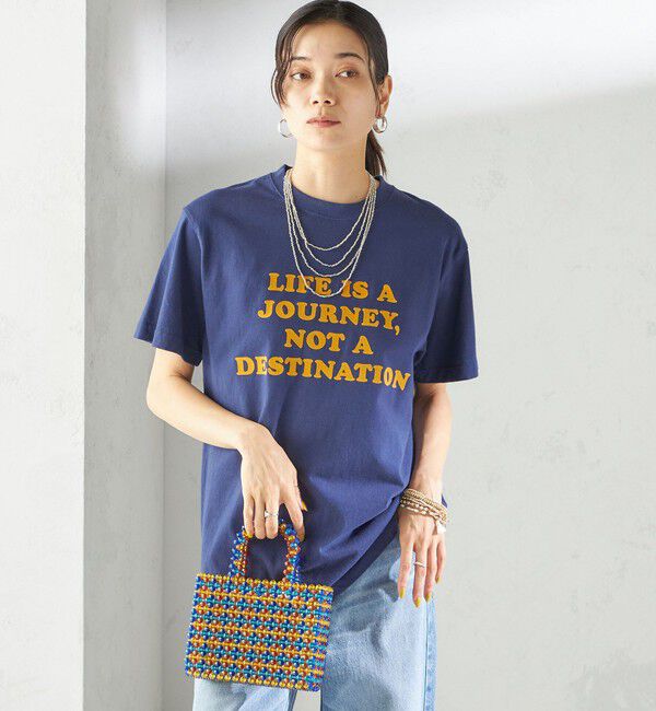 SHIPS for women「【SHIPS別注】Odub:〈手洗い可能〉プリント TEE」|Tシャツ・カットソー|