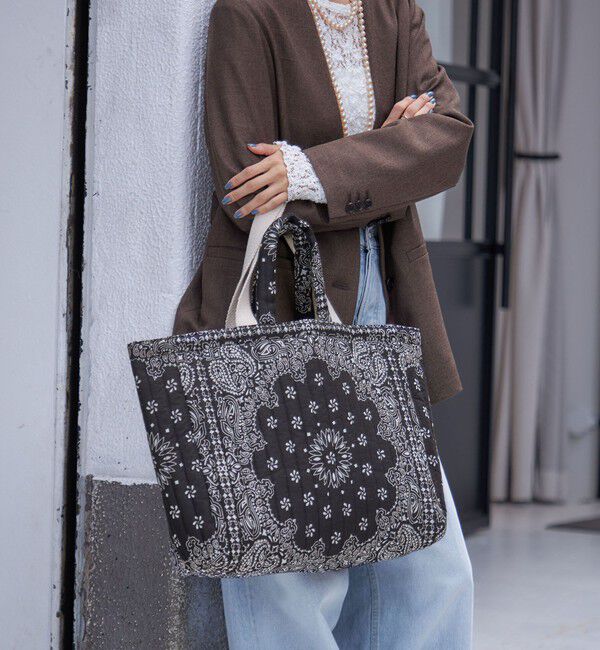 SHIPS for women「MALUS: バンダナ キルティング ビッグ トート バッグ」|トートバッグ|