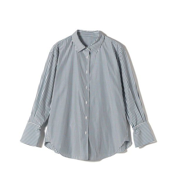 SHIPS for women「【WEB限定】〈手洗い可能〉ストライプ 2WAY リボン シャツ」|シャツ・ブラウス|