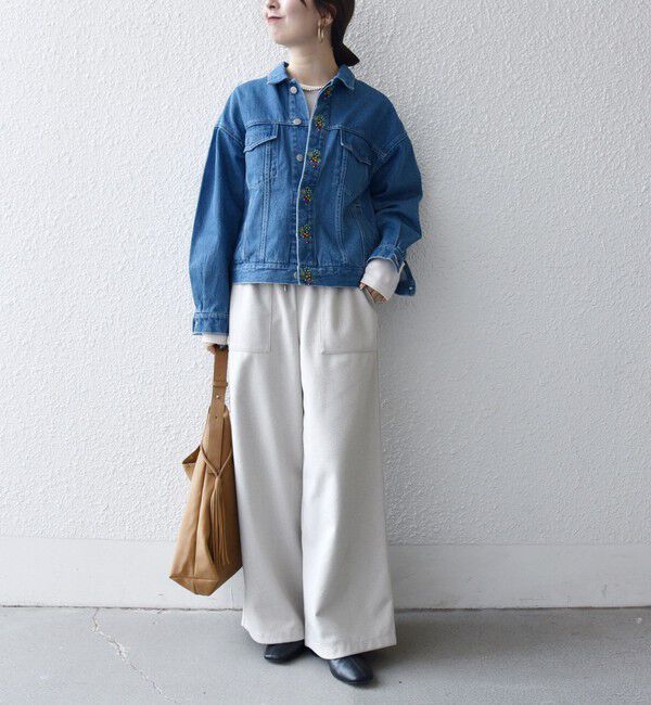 SHIPS any「bon_meur:〈洗濯機可能〉ビジュー ルーズ デニム ジャケット」|デニムジャケット|