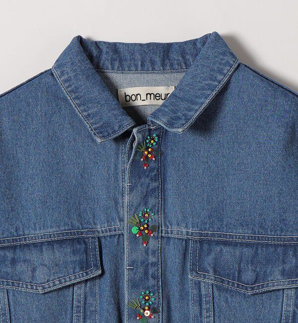 SHIPS any「bon_meur:〈洗濯機可能〉ビジュー ルーズ デニム ジャケット」|デニムジャケット|