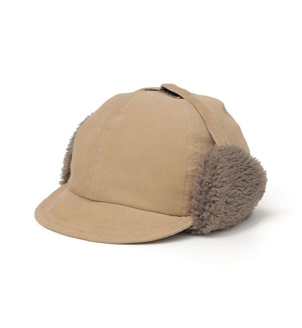 SHIPS KIDS「SHIPS KIDS:ベビー ボア コーデュロイ フライト キャップ」|キャップ・キャスケット|ベージュ