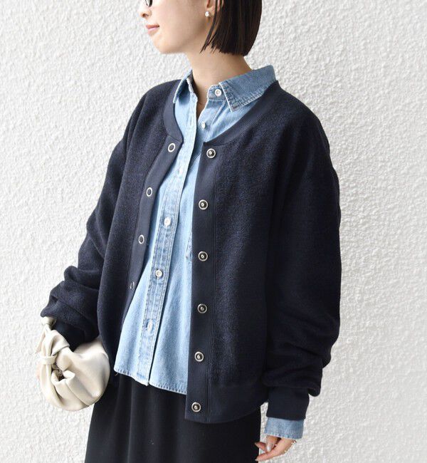 SHIPS for women「〈手洗い可能〉スライバー スナップ ボタン カーディガン」|カーディガン|