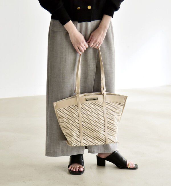 quaranciel「quaranciel: 2way ハンドル メッシュ トートバッグ」|トートバッグ|