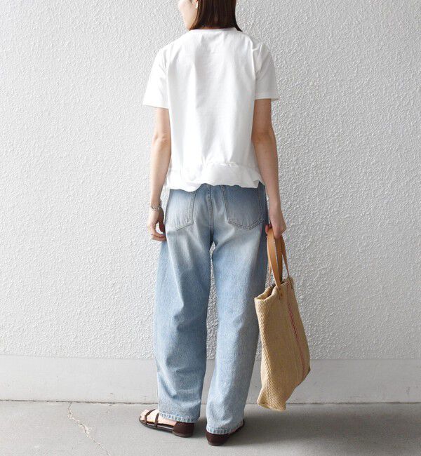 SHIPS any「《予約》SHIPS any:〈多機能/洗濯機可能〉マルチファンクション ドッキング ヘム コンパクト TEE」|Tシャツ・カットソー|