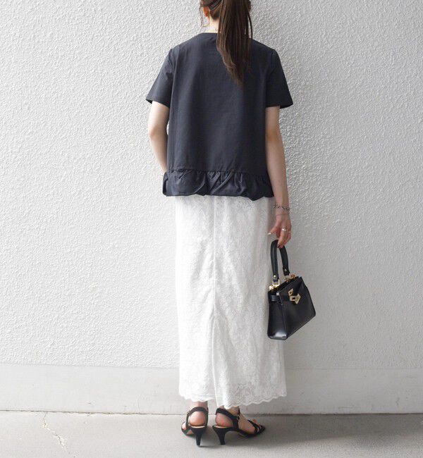 SHIPS any「《予約》SHIPS any:〈多機能/洗濯機可能〉マルチファンクション ドッキング ヘム コンパクト TEE」|Tシャツ・カットソー|