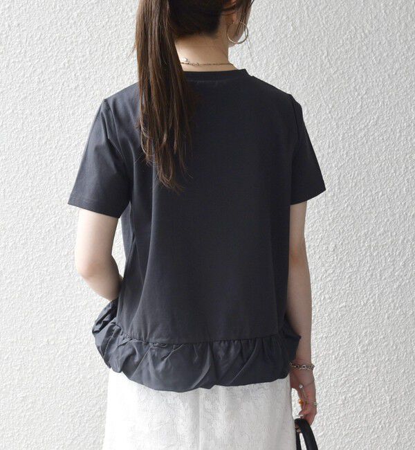 SHIPS any「《予約》SHIPS any:〈多機能/洗濯機可能〉マルチファンクション ドッキング ヘム コンパクト TEE」|Tシャツ・カットソー|