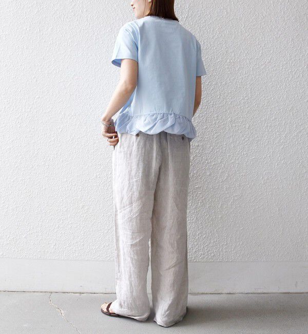 SHIPS any「《予約》SHIPS any:〈多機能/洗濯機可能〉マルチファンクション ドッキング ヘム コンパクト TEE」|Tシャツ・カットソー|