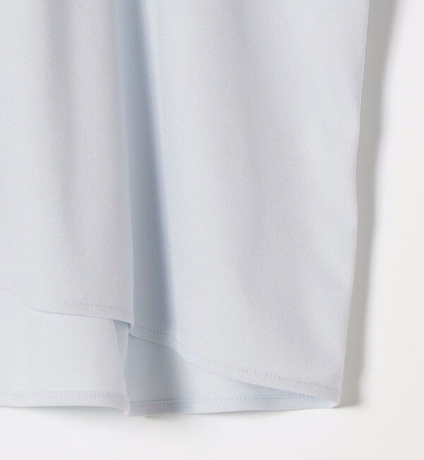 quaranciel「《予約》quaranciel:〈接触冷感/UVカット/吸水速乾/洗濯機可能〉スキッパー ギャザー シャツ カットソー」|シャツ・ブラウス|