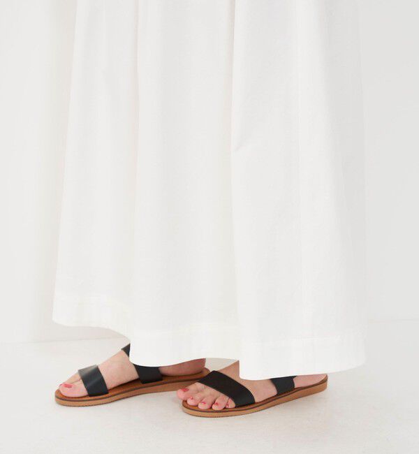 GALERIE VIE「ノンマーセラコットンギャバジン ランダムタックスカート」|フレア|