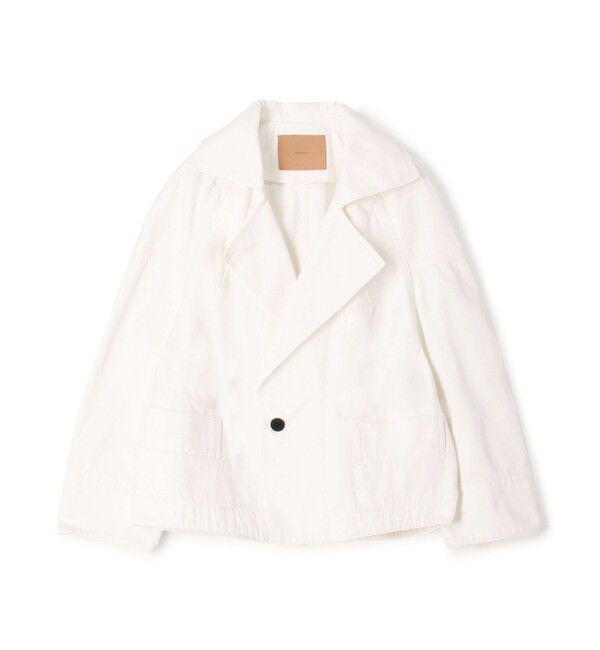 GALERIE VIE「サンフェードデニム ワイドカラーブルゾン」|ブルゾン・スタジャン|11 ホワイト