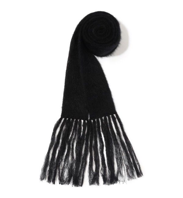 DES PRES「フォックスカシミヤ フリンジストール」|ストール|19 ブラック