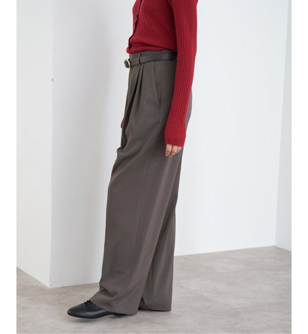 IENA「《追加2》サスペンダーツイルパンツ」|スラックス|