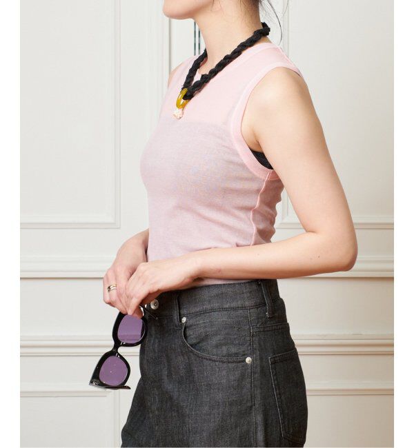 IENA LA BOUCLE「《追加》IENA LA BOUCLE 水撚りガスフライスノースリーブ」|Tシャツ・カットソー|