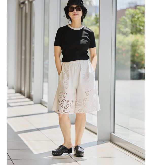 IENA LA BOUCLE「《追加》IENA LA BOUCLE ライトリブハーフスリーブプルオーバー2」|Tシャツ・カットソー|