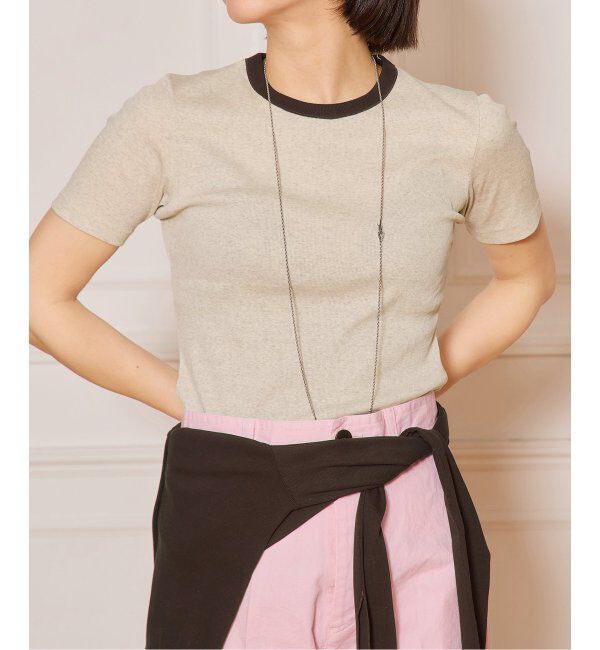 IENA LA BOUCLE「《追加》IENA LA BOUCLE ライトリブハーフスリーブプルオーバー2」|Tシャツ・カットソー|