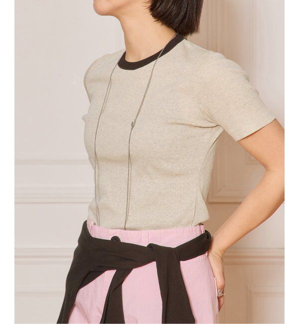 IENA LA BOUCLE「《追加》IENA LA BOUCLE ライトリブハーフスリーブプルオーバー2」|Tシャツ・カットソー|