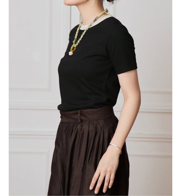 IENA LA BOUCLE「《追加》IENA LA BOUCLE ライトリブハーフスリーブプルオーバー2」|Tシャツ・カットソー|