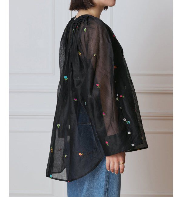 IENA LA BOUCLE「IENA LA BOUCLE フラワー刺繍ボレロブラウス」|シャツ・ブラウス|