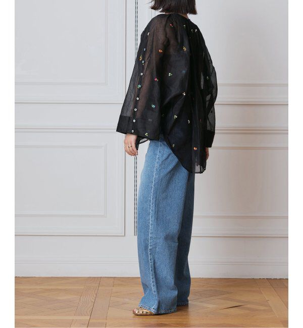 IENA LA BOUCLE「IENA LA BOUCLE フラワー刺繍ボレロブラウス」|シャツ・ブラウス|