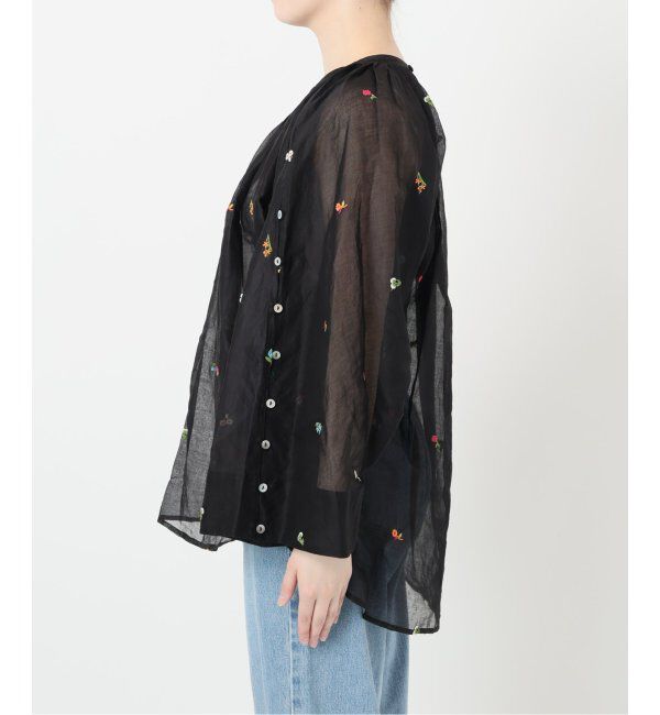 IENA LA BOUCLE「IENA LA BOUCLE フラワー刺繍ボレロブラウス」|シャツ・ブラウス|