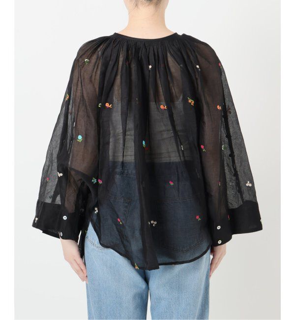 IENA LA BOUCLE「IENA LA BOUCLE フラワー刺繍ボレロブラウス」|シャツ・ブラウス|