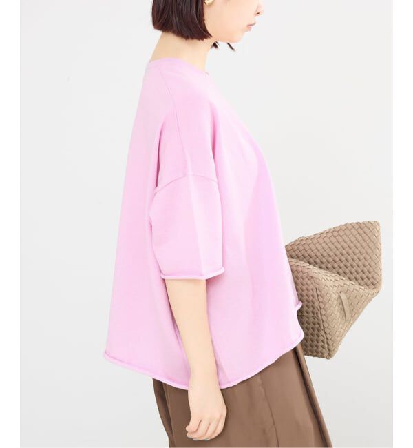 IENA「《追加3予約》LEVITA コットンハーフスリーブプルオーバー」|ニット・セーター|