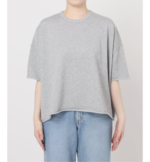 IENA「《追加3予約》LEVITA コットンハーフスリーブプルオーバー」|ニット・セーター|