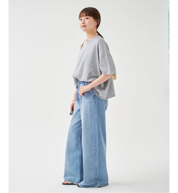 IENA「《追加3予約》LEVITA コットンハーフスリーブプルオーバー」|ニット・セーター|