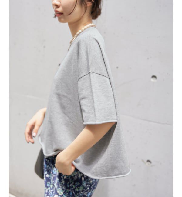 IENA「《追加3予約》LEVITA コットンハーフスリーブプルオーバー」|ニット・セーター|